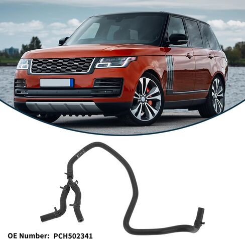 Radiator Hose Heater Hose Radiator Outlet Hose Pipe No.PCH502341 for Land Rover for Range Rover 4.4 V8 2002-2009 Rubber Coolant Pipe Black 1 Pc in Kuwait