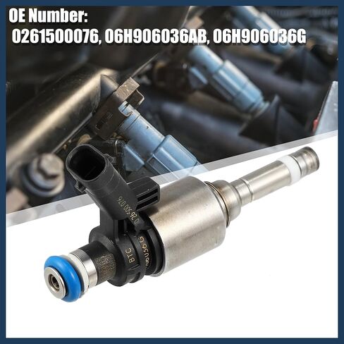 حاقن الوقود، لقاعدة أودي A4 2.0L 2009-2014 لقاعدة أودي TT Quattro 2.0L 2014-2015 رقم 06H906036G/06H906036AB لون فضي معدني، قطعة واحدة in Saudi Arabia