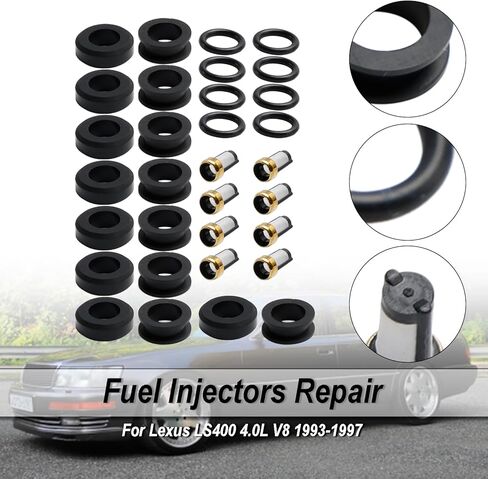 8 قطعة مجموعات إصلاح حاقن الوقود يصلح لكزس LS400 4.0L V8 1993-1997,SC400 4.0L V8 1992-1997 #23250-50020, 842-12136, 1955005560, 23209-50020, FJ525, 2325050020, 2320950020 in Saudi Arabia
