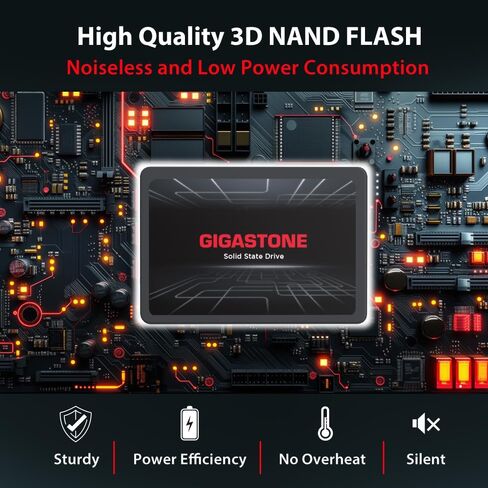جيجاستون 3-حزمة 1 تيرابايت SSD SATA III 6 جيجابايت/ثانية. محرك أقراص الحالة الصلبة الداخلي 3D NAND مقاس 2.5 بوصة، يقرأ بسرعة تصل إلى 520 ميجابايت/ثانية. متوافق مع أجهزة الكمبيوتر الشخصية وسطح المكتب والكمبيوتر المحمول، مقاس 2.5 بوصة و7 مم (0.28 بوصة) in Kuwait