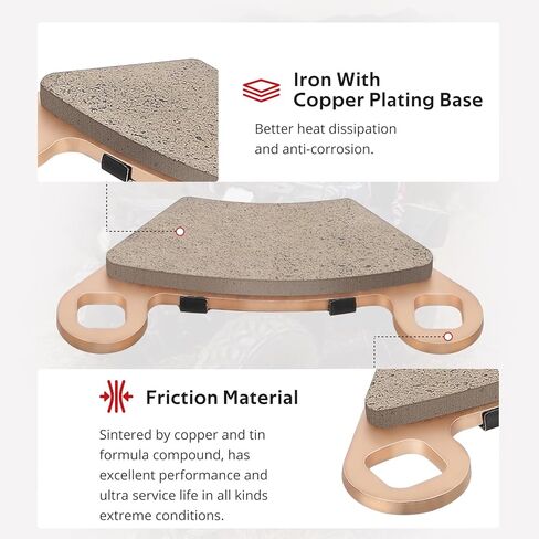 Front & Rear Sintered Brake Pads Compatible With Polaris Sportsman Magnum Trail Blazer Trail Boss Xplorer Xpedition Scrambler 500 425 400 335 330 325 250 in Kuwait