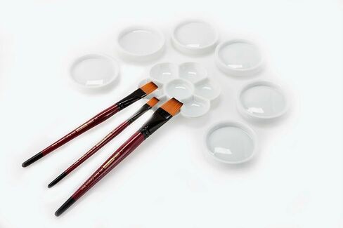 فرشاة طلاء السمور الاصطناعية ذات مقبض قصير من Creative Mark Ebony Splendor، مجموعة مستديرة مكونة من 7 قطع، شعر Teijin متعدد الشعيرات، فرش طلاء صناعية مصنوعة يدويًا للطلاء الأكريليك، والرسم بالألوان المائية والمزيد in Saudi Arabia