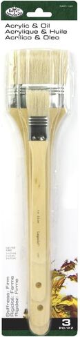 Royal & Langnickel Large Area Brush Set- White Bristle with Long Handles in Saudi Arabia