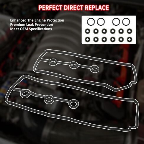 2 Pcs Valve Cover Gasket Set Compatible with Toyota Vehicle Tacoma 4Runner FJ Cruiser Tundra 4.0L V6, Replaces# VS50634R, VS50484, 11213AD010, 11214AD010 in Saudi Arabia