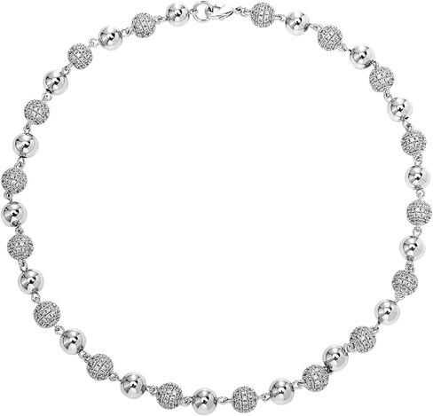 الذهب الصلب على S925 الفضة الاسترليني 6mm-8mm سلسلة مويسانيتي مطرز، نمط الحد الأدنى، مجوهرات حضرية محايدة جنسانيا in Kuwait