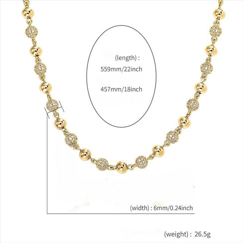 الذهب الصلب على S925 الفضة الاسترليني 6mm-8mm سلسلة مويسانيتي مطرز، نمط الحد الأدنى، مجوهرات حضرية محايدة جنسانيا in Kuwait