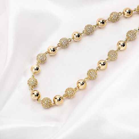الذهب الصلب على S925 الفضة الاسترليني 6mm-8mm سلسلة مويسانيتي مطرز، نمط الحد الأدنى، مجوهرات حضرية محايدة جنسانيا in Kuwait
