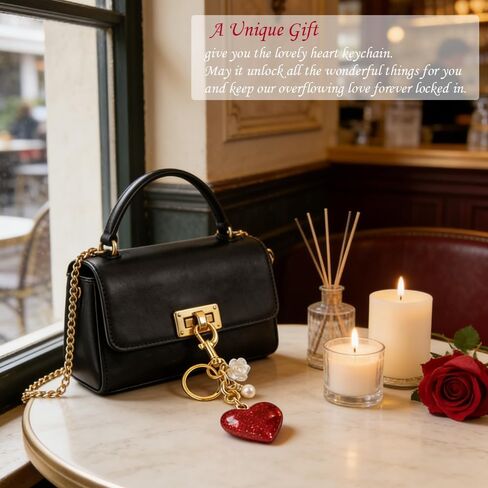 Cute Key Chain for Women, Heart-shaped Bag Charms for Bag Accessories, Perfect Bag Charms for Women in Saudi Arabia