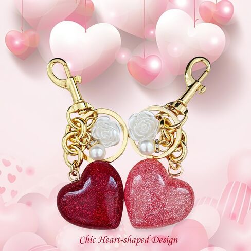 Cute Key Chain for Women, Heart-shaped Bag Charms for Bag Accessories, Perfect Bag Charms for Women in Saudi Arabia