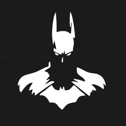 Batman Logo Car Decal Sticker (6.3x7.09 Inch) - White Vinyl for Window, Truck, SUV, Laptop - Waterproof Superhero Outdoor Decor in Saudi Arabia