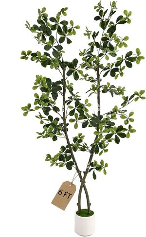 7ft Fake Olive Tree Artificial Indoor,Artificial Olive Tree with Pot,Large Olive Branches,for Home Office House Living Room Decor. in Saudi Arabia