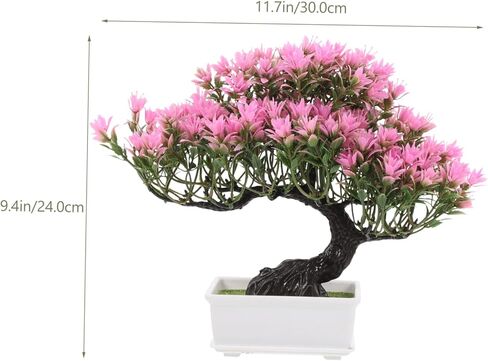 Decorative Fake Bonsai Tree Artificial Potted Plant for Dining Table Living Room Kitchen Desk Home Fake Pine Artificial Plant Ornaments Faux Tree Desktop Adornments in Saudi Arabia