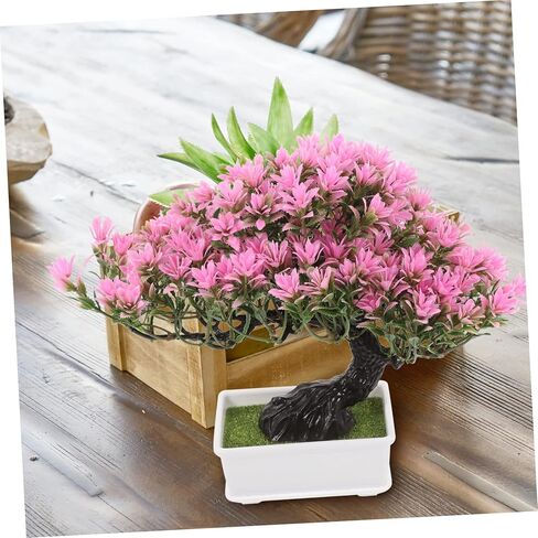 Decorative Fake Bonsai Tree Artificial Potted Plant for Dining Table Living Room Kitchen Desk Home Fake Pine Artificial Plant Ornaments Faux Tree Desktop Adornments in Saudi Arabia