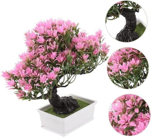 Decorative Fake Bonsai Tree Artificial Potted Plant for Dining Table Living Room Kitchen Desk Home Fake Pine Artificial Plant Ornaments Faux Tree Desktop Adornments in Saudi Arabia