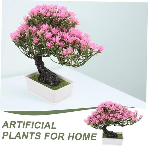 Decorative Fake Bonsai Tree Artificial Potted Plant for Dining Table Living Room Kitchen Desk Home Fake Pine Artificial Plant Ornaments Faux Tree Desktop Adornments in Saudi Arabia