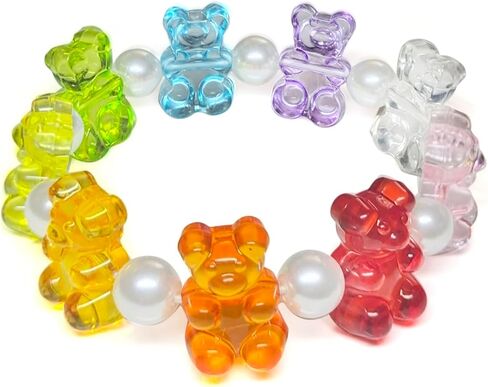 Colourful Cute Gummy Bear Bracelet Colorful Resin Bear Jewellery for Women (bracelet) in Kuwait