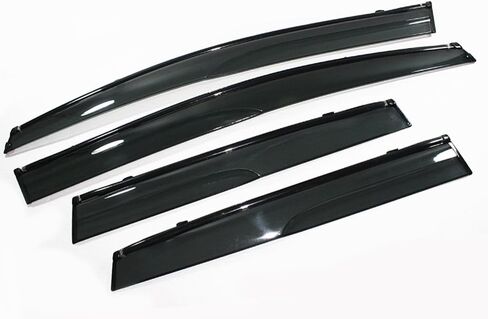 كوزتوم ضبط JDM ثلاثي الأبعاد نمط متموج مشبك مدخن على حاجب النافذة وواقي المطر مع زخرفة سوداء متوافقة مع هوندا 2009-2014 تناسب جميع الموديلات in Saudi Arabia