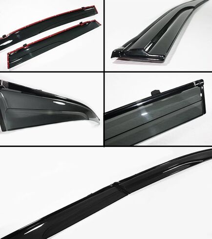 كوزتوم ضبط JDM ثلاثي الأبعاد نمط متموج مشبك مدخن على حاجب النافذة وواقي المطر مع زخرفة سوداء متوافقة مع هوندا 2009-2014 تناسب جميع الموديلات in Saudi Arabia