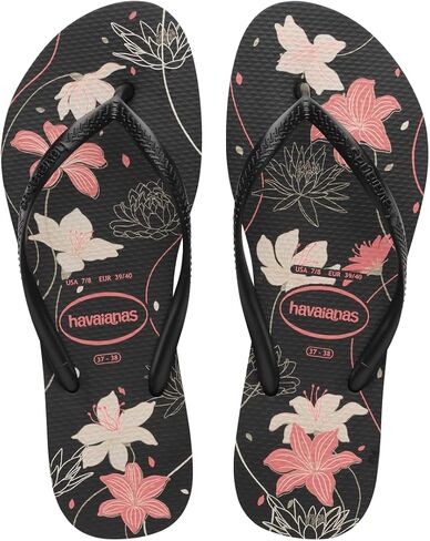 Havaianas Women's Slim Organic Flip Flops - Spring and Summer Pool Sandals for Women - PINK/ROSE, 7/8W in Kuwait