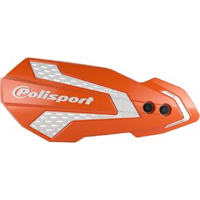 Polisport MX Flow Handguard for Motocross Motorcycles–for Husqvarna TE/FE(14-17), TC/FC(14-23), GasGas MC/MCF 21(21-23), Sherco SE/SEF(17-26), KTM SX/EXC(14-23) Dirt Bikes – Orange/White in Kuwait