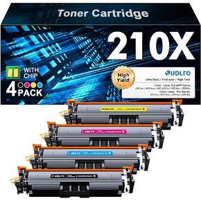 Compatible HP 210X Toner Cartridges 4 Pack 4301fdw 4301 210X Toner Work for HP 4301fdw Toner Cartridges 4201dn 4301fdn 4201dw Printer, for HP 210X hp210x W2100X High Yield in Kuwait