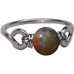 خاتم خرز كوبرولايت فوسيل ديناصور بوب 6 مم من الفولاذ المقاوم للصدأ - فضي - برونز - نحاس - حديد أسود - تيتانيوم - نيوبيوم - 14 قيراط ذهب - 14 قيراط ذهب وردي مقاسات 4-16 in Kuwait