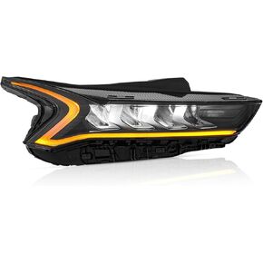 مجموعة المصابيح الأمامية LED الكاملة من TODO متوافقة مع موديلات 2021-2023 K5 LX/LXS/EX، استبدال المصابيح الأمامية الأمامية، غطاء المصباح المختوم 92101L3000 92102L3000 مع علامة جانبية لإشارة الانعطاف، جانب السائق الأيسر in Kuwait