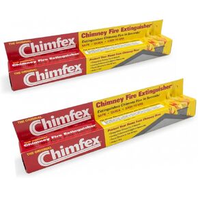 2 Pack of Chimfex By Orion Safety Products - CSIA LAB TESTED AND Approved Chimney Fire Suppressant - Safe, Quick and Easy - Stops Chimney Fires In Homes in Under 22 Secs - MADE IN USA in Kuwait