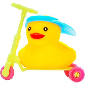 Yellow Rubber Duck with Mini Scooter,Cute Car Dashboard Decoration Squeaky Duck for Jeep Ducking Party Favors Ducky with Blue Hat in Kuwait