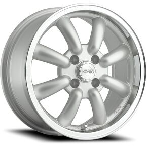 Konig Rewind Silver Machined Wheel (15x7"/4x100mm) in Kuwait