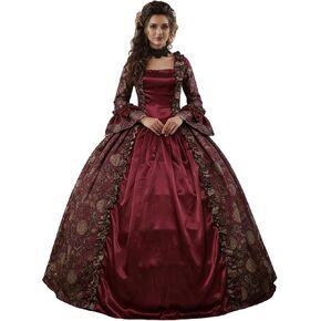 CountryWomen 18th Century Women's Rococo Ball Gown Long Masquerade Dresses in Kuwait