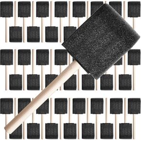 Tessco for you 200 Pcs Foam Brushes Set, Sponge Brushes, Foam Paint Brush for Painting, Sponge Paint Brush with Wood Handle for Acrylics Stains Varnishes DIY Crafts Classroom, Black(200 Pcs,2 Inch) in Kuwait