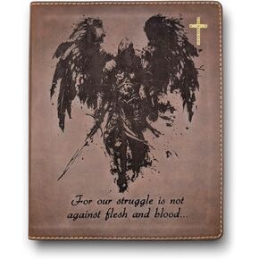 شخصية NIV يوميات الكتاب المقدس | ميخائيل رئيس الملائكة، الكتاب المقدس ونقش الاسم المخصص | مجلة الهامش الواسع | جلد بني | هدية الكتاب المقدس المبنية على الإيمان له أو لها in Kuwait