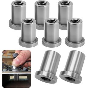 صامولة ملحومة، 1/2 بوصة - 13 خيط لتركيب الهيكل الفولاذي، صامولة متدرجة ممتدة، صامولة لحام أنثى متدرجة طويلة، 1.25 بوصة طول، 1 بوصة كبيرة OD، 0.75 بوصة OD صغيرة، المعرف حوالي 0.42 بوصة، ترقية 8 قطع in Kuwait