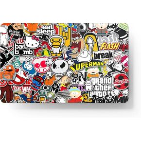 Credit Card Skin, Hippie Cards Skin, 4 Pcs in 1 - Debit Card Skin, Bank, EBT, Metro, Key Card - Removable, Credit Card Sticker in Kuwait
