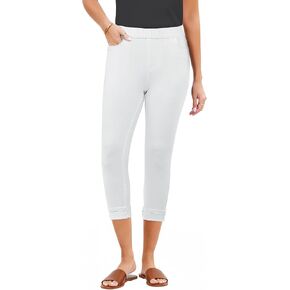 بنطال كابري Utyful للنساء بخصر عالٍ وسحب على الخصر المطاطي القابل للتمدد من قماش الدنيم بنطال جينز ضيق ومقصوص من الجينز Capris in Kuwait