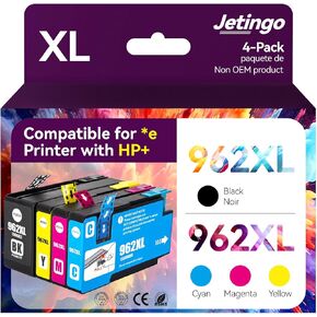 حزمة التحرير والسرد خراطيش الحبر 962xl لطابعات HP 962XL باللون الأسود واللون لاستبدال HP OfficeJet Pro 9010e 9015e 9010 9012 9015 9018 9025، 4 طابعات باللون الأسود والسماوي والأرجواني الأصفر in Kuwait