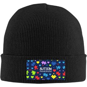 Autism Awareness Slouchy Beanie Hat for Men and Women Winter Warm Soft Beanie Knit Autism Cap in Saudi Arabia