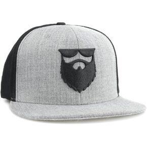 No Shave Life OG Beard Logo Stretch Fit Hat Heather Grey/Black in Saudi Arabia