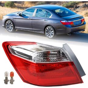 LH Halogen Type Tail light Fit for 2013 2014 2015 Honda Accord Sedan EX/LX/Sport Rear Lamp Assembly Left Driver Side With Bulbs Non-LED HO2804101 33550-T2A-A01 in Kuwait