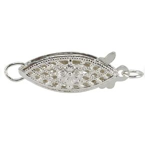 .925 Sterling Silver Filigree Fishhook Clasp - Pack of 3 and Pack of 5 (Pack 3) in Kuwait