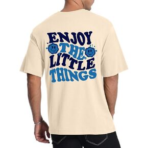 تي شيرت رجالي جرافيك ابتسامة رسالة طباعة قصيرة الأكمام شجرة النخيل طباعة الصيف أفضل 100% القطن عادية تيز للرجال in Kuwait