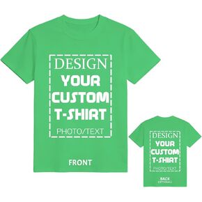 ISUNMEA Custom T-Shirts Design Your Own, Personalized Photos Shirts with Text/Image Customizable Cotton Tees for Men Women in Saudi Arabia