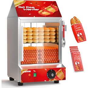 WantJoin Hot Dog Grill Machine, Commercial Electric Hot Dog roller Sausage Machine Hot-dog 7 Roller Grill Cooker Machine (silver) in Kuwait