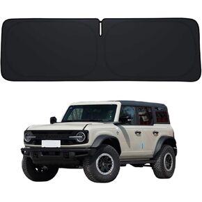 برونكو مخصص الزجاج الأمامي الشمس الظل لبرونكو 2021 2022 2023 2024 2025 نافذة أمامية ظلة الشمس قناع 240T الظل كتل الأشعة فوق البنفسجية اكسسوارات السيارات in Kuwait