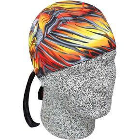 نيون أصفر برتقالي أسود فضي رمادي مقلمة لهب وجمجمة ورقة الرأس التفاف Durag Doo Rag Biker Skull Cap Hat Helmet Liner Moisture WickingSweatband in Kuwait