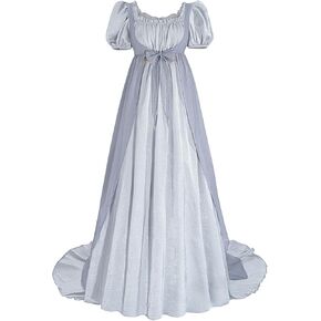 FCCAM Regency Dresses for Women 3-Piece Victorian Dresses Empire Waist Regency Ball Gown in Kuwait