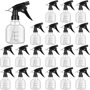 20 Pcs Empty Plastic Spray Bottles 8oz Mini Refillable Spray Bottle with Adjustable Nozzle Black Sprayers Small Spray Bottles with Scale for Cleaning, Hair, Plant, Kitchen in Kuwait