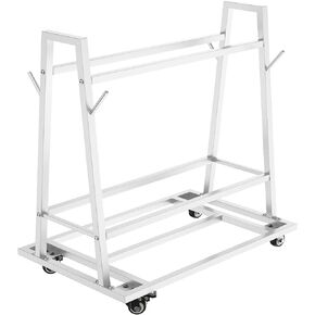 حامل غسيل وناقل حصيرة، عربة سجادة أرضية مع عجلات حامل سجادة أرضية تجارية مع أربعة قضبان قصيرة 42 بوصة طول × 28 بوصة عرض × 40 بوصة ارتفاع in Kuwait