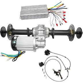 32in Rear Differential Axle Kit for Electric Vehicles, Go Kart, Golf Cart, ATV, Quad, Buggy, Trikes – Includes 60V 2500W Brushless Motor, Controller, Brake Discs, and 4-Stud Wheel Hubs in Kuwait